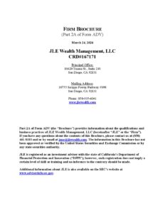 Firm brochure cover with contact details.