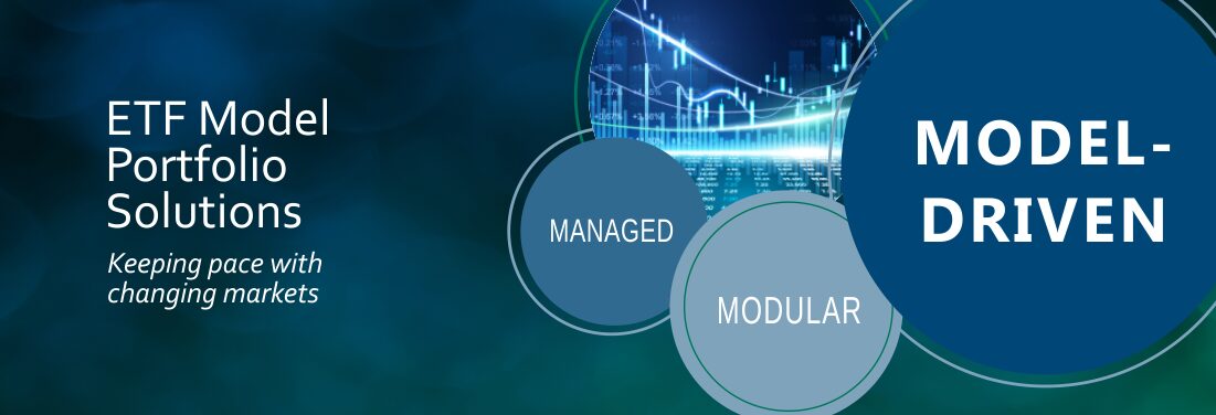 Model-driven ETF portfolio solutions graphic.