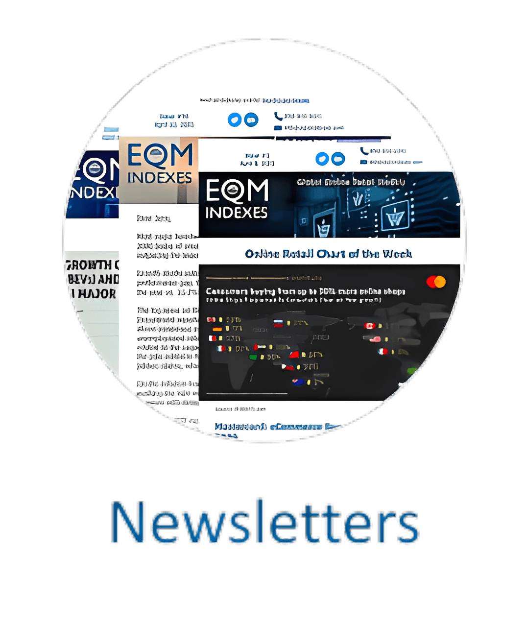 Newsletter with charts and text displayed.